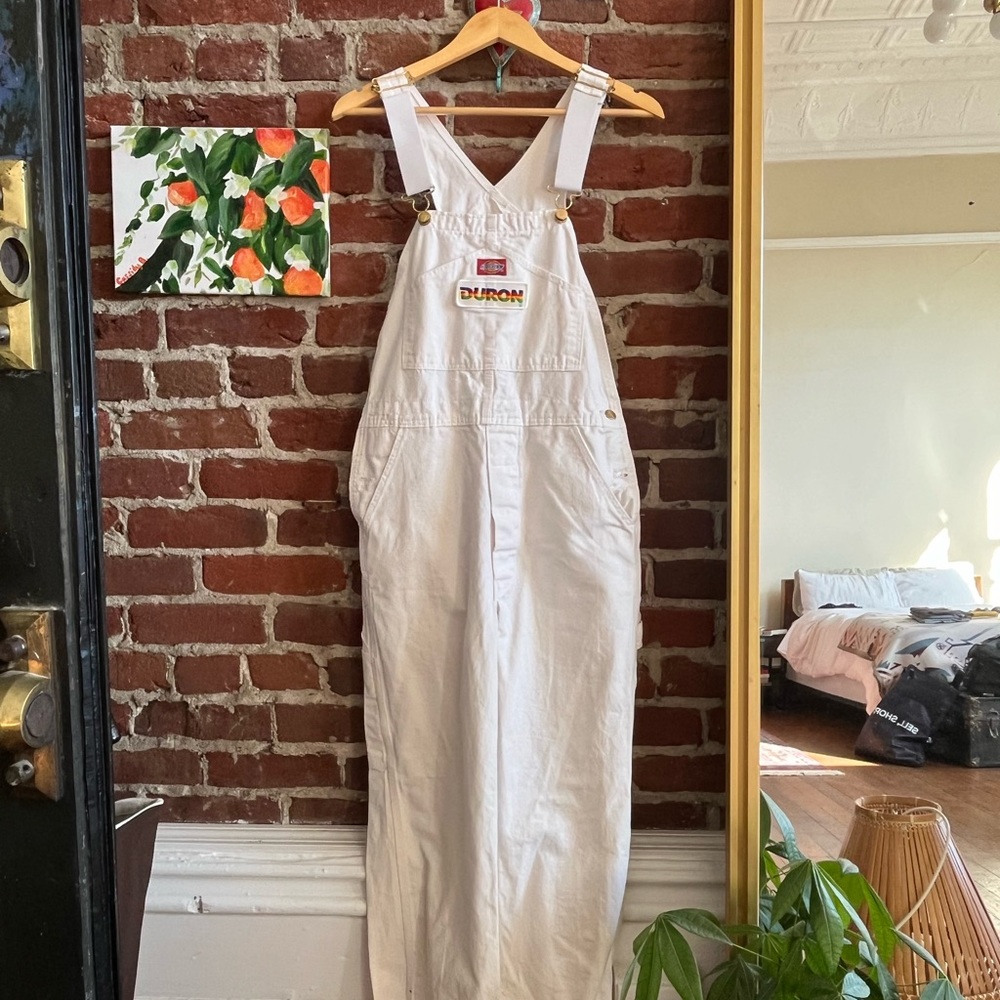 Vintage 90s Dickies Overalls Work  Men's Size 30x32 Cream